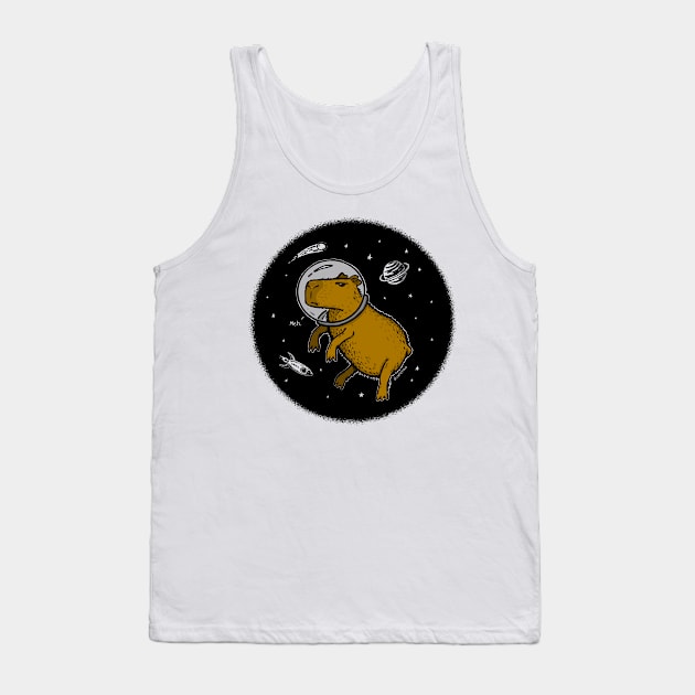 Capybara Astronaut in Space - Meh (Color version) Tank Top by UselessRob